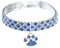 RayMinsino Haustierhalsband mit Diamanten, Verstellbarer Kristalldiamant elastischer Herzklauenanhänger Hochzeitskatze und Hund Kleiner Haustierhalskettenschmuck