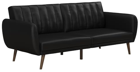 Novogratz Brittany Canapé-Lit, Similicuir Noir