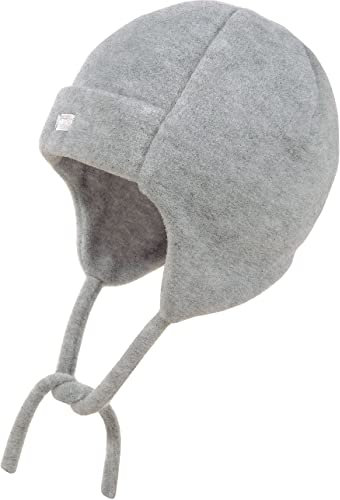 maximo Baby-Fleecemütze, Bindeband Made in Germany 39 metallmeliert