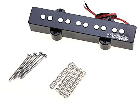 Wilkinson Série M WOJB5 Variable Gauss Classique Ceramic Micro Jazz Bass Chevalet Pickup pour Basse électrique 5 Cordes style JB, Noir