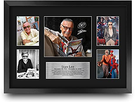 HWC Trading FR A3 Stan Lee Marvel Creator Geschenke Gedruckt Signiert Autogramm Bild Für Anhänger & Fans - A3 Framed