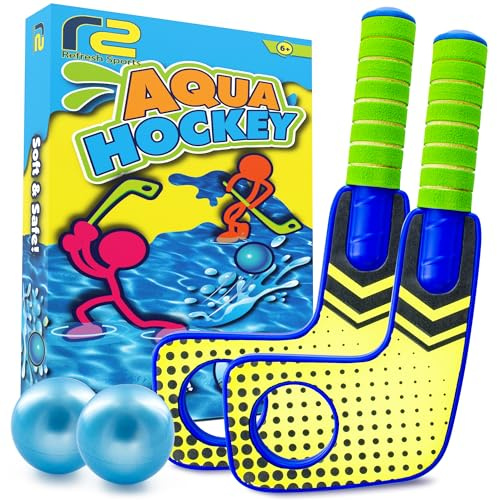Aqua-Hockeyschläger Pool-Spiele – Hockey-Geschenke für Jungen Pool-Spielzeug für Kinder – Wasserspielzeug Kniestöcke Set Strandspiele Jungen und Mädchen – Schwimmspielzeug