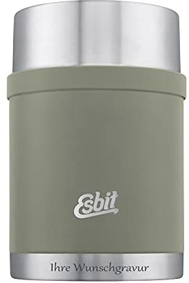 Esbit Sculptor Thermobehälter für Essen, mit personalisierter Gravur, Edelstahl, BPA-Frei, Schwarz, Silber &mehr, 500ml, 750ml & 1000ml, Speisegefäß für warme und kalte Speisen, für Suppen und Salate
