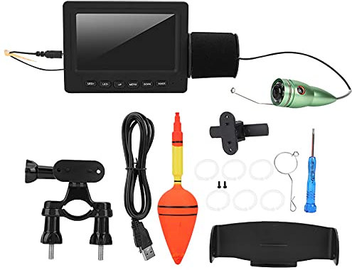BuyWeek Fischfinder Unterwasser Angelkamera, 4,3 Zoll HD TFT Farbmonitor Angeln Unterwasserkamera 1000TVL Fischfinder Unterwasser Videokamera mit 15 m Kabel