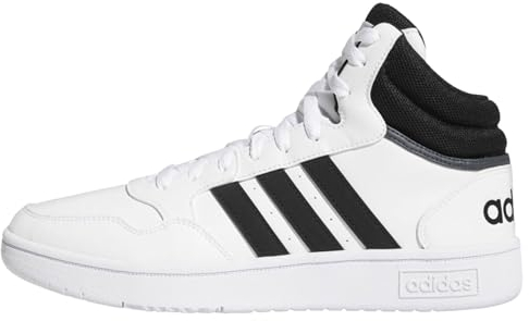 adidas Herren Hoops 3.0 Mid Lifestyle Basketball Classic Vintage Shoes Schuhe, Core Black/Core Black/Cloud White, 37 1/3 EU