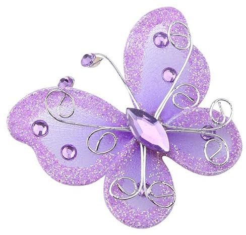 MOUMOUTEN 24 Pezzi Farfalla Glitterata in Rete con Pietre Preziose, Gioielli A Farfalla Traslucidi, Artigianato Creativo Fai da Te, Matrimonio, Inviti