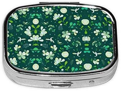 Gras und Taube Quadratische Pillendose, Pillendose, Dorsch Leberöl Box Vitamin Pillendose Patienten Pillendose