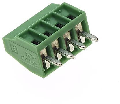 Morsetti a Vite per PCB, 2,54 mm, 4 Vie, 20-26AWG, 6A, 125V - Confezione da 5 - Connettori per Fili, Connettori Elettrici