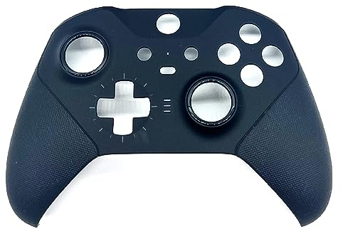 OEM Housing Shell Case Faceplate Cover Replacement Parts Compatible with Xbox One Elite Series 2 Controller (Black), Front + Back Shell (Front)
