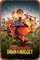 IEITB Chicken Run: Dawn of the Nugget Filmposter Poster Vintage Blechschild für Bar Büro Zuhause Wanddekoration Geschenk Retro Metallschild 30,5 x 20,3 cm
