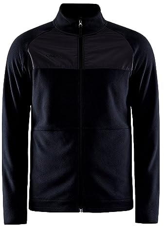 Craft ADV Explore Fleece Midlayer Herren S | Black | Fleecejacke Herren aus recyceltem Polyester | Seitentaschen & Brusttaschen mit Reißverschluss | Pullover für Herren zum Wandern und Skifahren