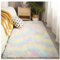Bibykivn Shaggy Modern Teppich, Teppichunterlage Antirutschmatte, Als Faux Bett-Vorleger oder Matte, Langflor Teppiche für Wohnzimmer Schlafzimmer, Esszimmer oder Kinderzimmer (Mehrfarbig, 80x160 cm)