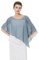 BEAUTELICATE Damen Chiffon Schal Stola Eleganten Cape Umhang für Braut Sommer Hochzeits Festliche Abendkleid (Asymmetrische - Staubiges Blau, Einheitsgröße)