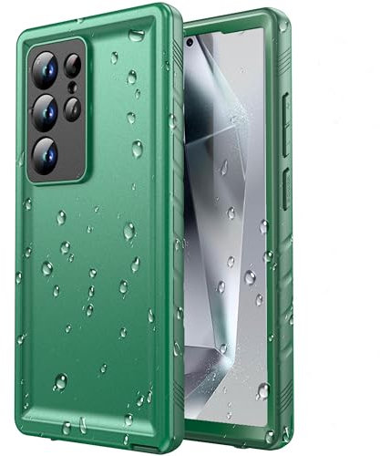 SPORTLINK for Samsung Galaxy S24 Ultra Waterproof Case - 360 Full Body Heavy Duty Shockproof Protection Front and Back [Built in Screen+Camera Protector][Dustproof][IP68 Underwater]-Green