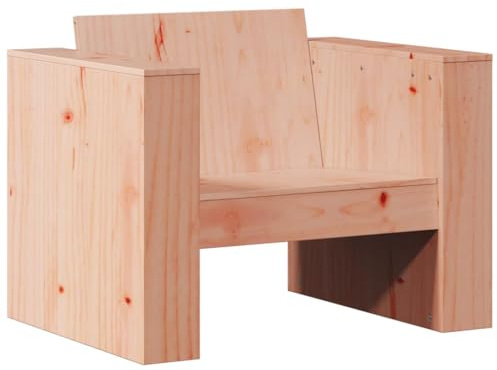 vidaXL Gartensessel, Outdoor Sessel mit Armlehnen Rückenlehne, Stuhl für Garten Terrasse, Gartenstuhl Gartenmöbel Terrassenmöbel, Massivholz Douglasie