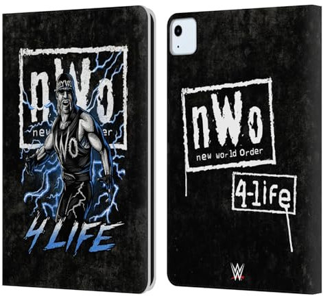Head Case Designs Licenza Ufficiale WWE 4 Life NWO Custodia Portafoglio in Pelle Compatibile con Apple iPad Air 11 2020/2022/2024/2025