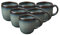 Villeroy & Boch like. by Lave Gris Kaffeetassen 6er Set, 190 ml, Kaffeeobertasse mit einzigartiger Glasur, Skandinavisches Design, Steingut, Grau