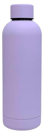SuperGeneriX 500ml Matte Finish Stainless Steel Water Bottle | Vacuum Insulated Travel Bottle | Hot & Cold Water Bottle | Smooth Rubber Finish Water Bottle (Liliac)