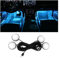 CGEAMDY Auto LED Innenbeleuchtung, LED Atmosphäre Licht Auto Innenraumbeleuchtung, Innenraum Autolichter Autos Led-Streifen Licht, Universelle Automobiles Innenraum Dekoration Zubehör(Eisblau)