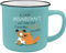 GRUSS & CO Becher mit Motiv Freundschaft | New Bone China Porzellan, Emaille-Optik, 35 cl | Geschenk für Freunde, Frühstück | 73914