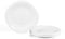 LaGlint Assiettes Plates Carré, 25,4 cm Verre Opale Grandes Assiettes Blanches, 6 pièces Assiette à Service pour Salade, Steak, Plat Principal, Passe au Micro ondes et au Lave-vaisselle