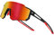 DUCO Polarisierte c Jugend sport Radfahren Schatten Leichter Rahmen UV400 Kind Jungen Mädchen Baseball Sonnenbrille DK310 (Schwarz Rahmen Rot Temple Revo Orange Linse)