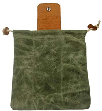 Topyond Bolsa de Cuero, Bolsa de forraje de Lona Encerada, Bolsa de Cadera Bushcraft de Durabilidad, Bolsa de forraje de Hongos versátil para Senderismo, Aventuras al Aire Libre y (Verde)