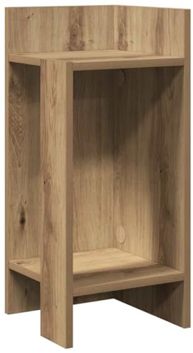 vidaXL Beistelltisch mit Ablage Artisan-Eiche 25,5x27x60 cm