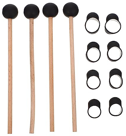 Fingerpicks für Schlagzeug 1 Satz mit Drumsticks und Fingerschützern | Ethereal Drum, Silikon und Holz, Bequem Tragbar, Praktisches Musikzubehör