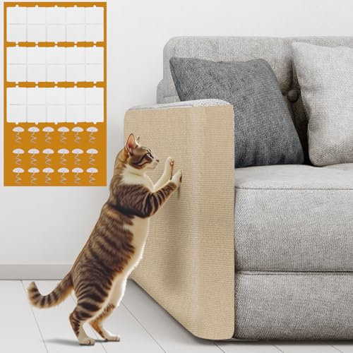 Protector Sofa Gatos Arañazo Adhesivo - alophoty 300x40cm Rascador para Gatos Sofa, Tela Rascador Gatos, Duradero, Amigable con los Gatos, Fácil de Instalar para Dueños de Gatos