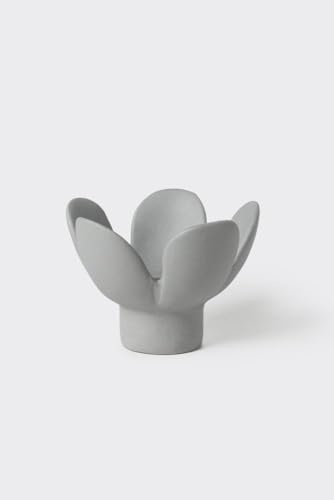 Räder Kerzenhalter Blume grau