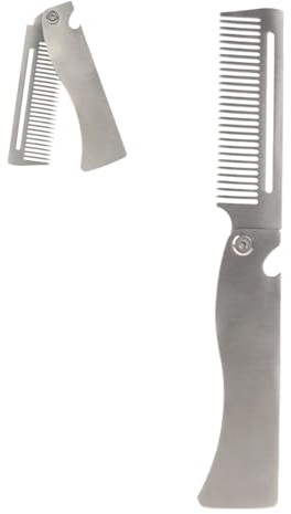 Crête Pliante, Peigne Pliable | Peigne De Style En Acier Inoxydable, Cheveux De Poche Et Brosse À Fouet Pour Les Soins, La Dégradation Et Le Style Pour Les Hommes