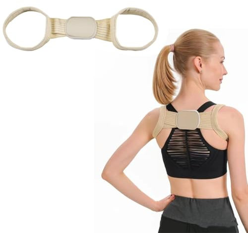 GGUFAY Corrector Postura Espalda Ajustable Corrector de Postura para Hombre y Mujer - Transpirable Incluye, apoya la clavícula y alivia el dolor de cuello, hombros y espalda alta