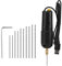 Mini Taladro Eléctrico Juego de Resina Taladro con Brocas de 10 Piezas para Pendientes de Collar de Cadena de Llave de Madera de Bricolaje (BLACK #-1)