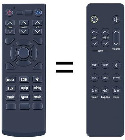 TCNOUMT Neue Ersatzfernbedienung für NUBERT nuBOXX A-125 PRO (nuBoxx A125 PRO) Kompaktlautsprecher PC-Lautsprecher