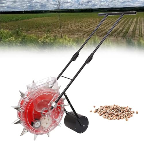 SBJKLYRN seed drill， Precision Garden Seeder Manual Seeder Machine with 12 Sowing Ports Precision Seeder Row Planter Garden Spreaders