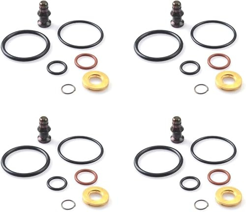 ŞERİF OTO 4x Pumpe Düse Dichtsatz Repsatz für Audi A2 A3 A4 A6 Volkswagen Transporter T5 Caddy Golf Passat Polo Seat Leon Ibiza Altea Skoda Fabia Octavia Superb 1.9 2.5 Tdi 1417010997 038198051C