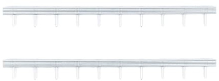 RoaQinFo 2 Pieces Miniature Model Railing Copper Barrier Handrail for Road Scenes Scenery Accessories Suitable for Architecture Models Decor, Silver