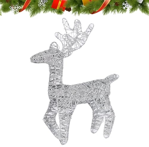 Weihnachtliches Beleuchtetes Rentier Glitzernde Und Festliche