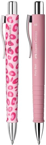 Faber-Castell - Kugelschreiber Poly Ball Leo Sugarspots & Rosa, 2 Stück