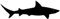 Samunshi® Autoaufkleber Hai Aufkleber 15 x 4,8cm schwarz
