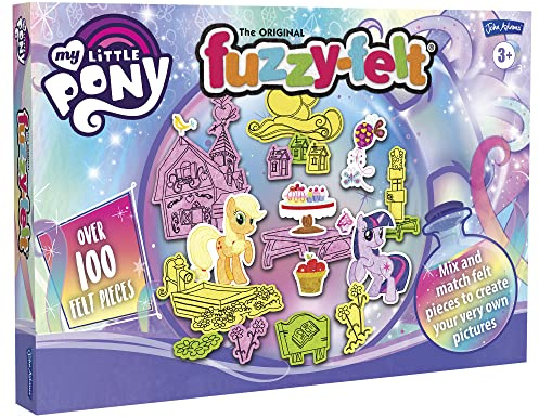 John Adams | Fuzzy-Felt - My Little Pony Activity Set: Mix and match felt pieces to create your very own pictures| Preschool toy| Ages 3+