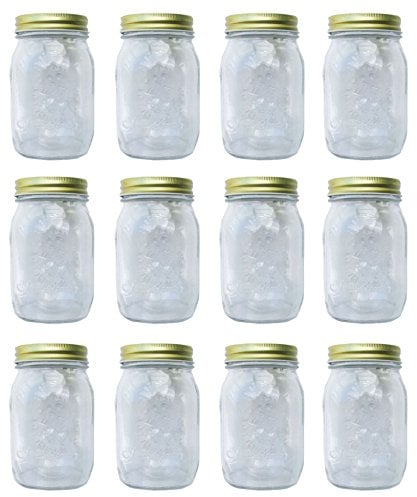M&H-24 Einmachglas Vorratsglas mit Schraubverschluss 550 ml 12 Stück