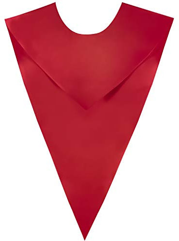 IvyRobes Unisex Glänzend V-Form Chor Gestohlen für Erwachsene Stola Klerus Kirche Kostümstolen Rot