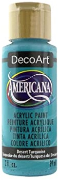 Americana Acrylic Paints - Desert Turquoise 2oz Bottle