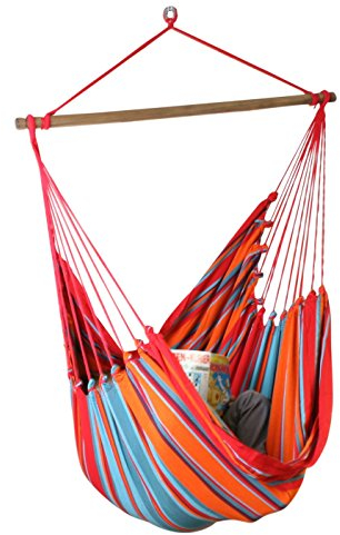 MacaMex Cayo Grande Sunset original Hängesessel XL aus Südamerika rot, orange, türkis