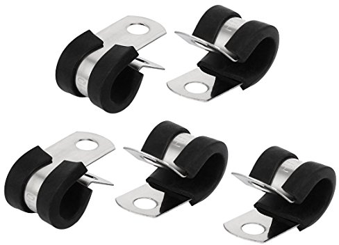 sourcing map 5Stk 10mm Dmr. EPDM Gummi gezeichnet P Clips Kabelschlauch Halter Rohrschellen de