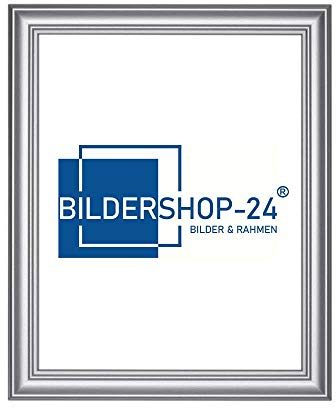 Bildershop-24 Bilderrahmen Vintage Retro Barockrahmen Athen 30x40cm Alu geschliffen (Dekor) Acrylglas Antireflex Fotorahmen Posterrahmen Wechselrahmen