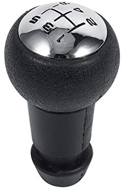 Qiilu Universal 5 Gang Auto Gangschaltung Schaltknauf Stick Kopf, Car Gear Shift Shifter Knopf Stick Kopf Black für Peugeot Citroen C3 Pluriel C3 Picasso C4 Picasso