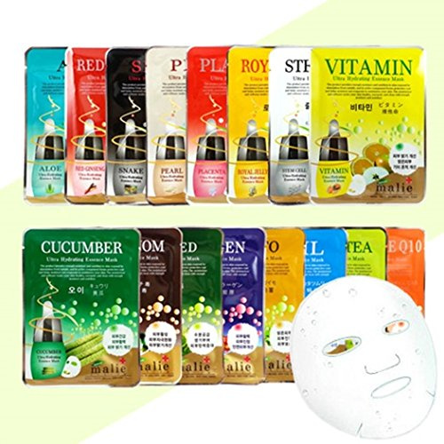 MALIE Korean Ultra Hydrating Essence Face Mask sheet 16type